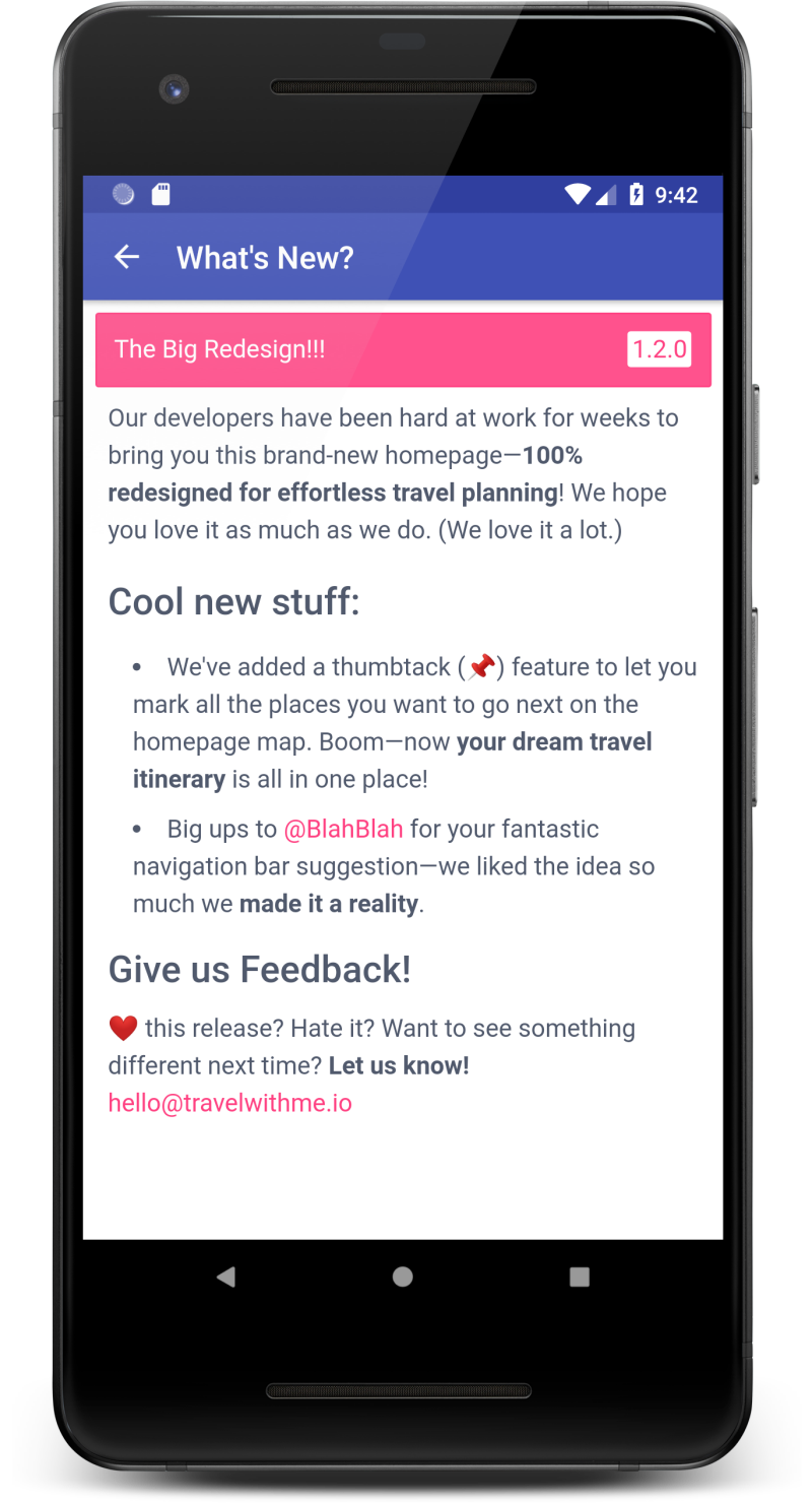 Appnouncements Android View
