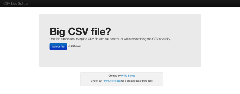 CSV Live Splitter